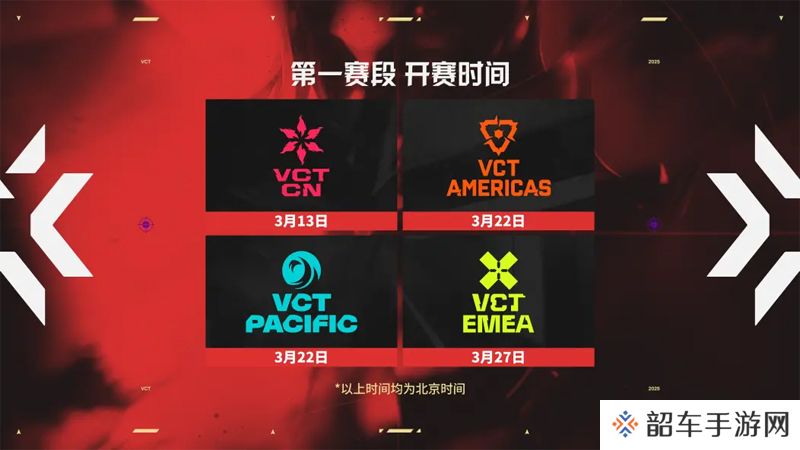 2025 VCT 四大顶级联赛 第一赛段 开赛日期已确定！
