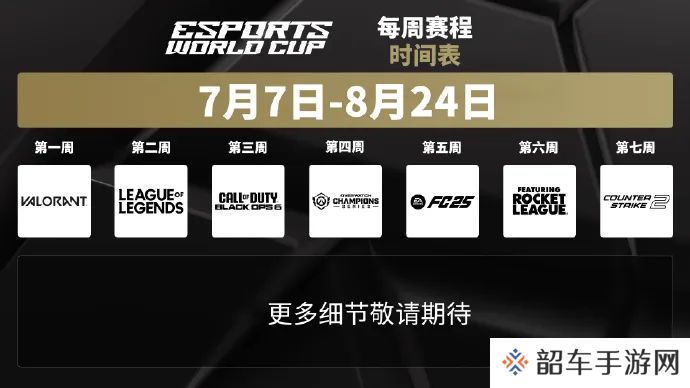 EWC电竞世界杯赛程公布：7月7开始，鏖战七周！